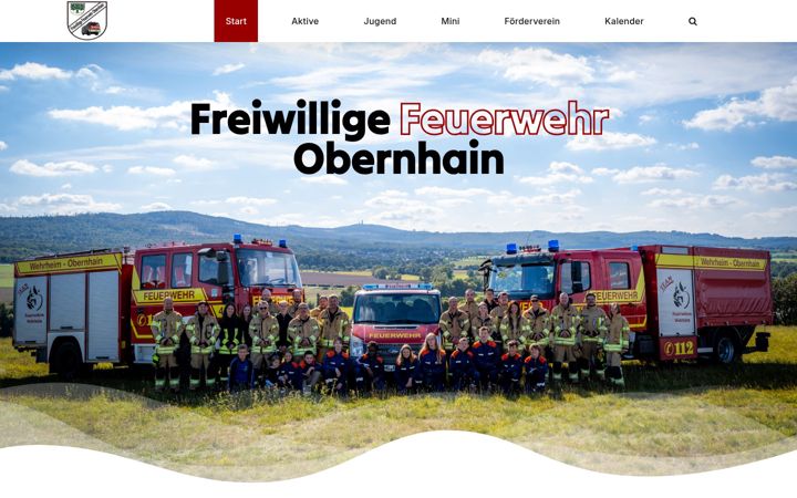 Screenshot of feuerwehr-obernhain.de
