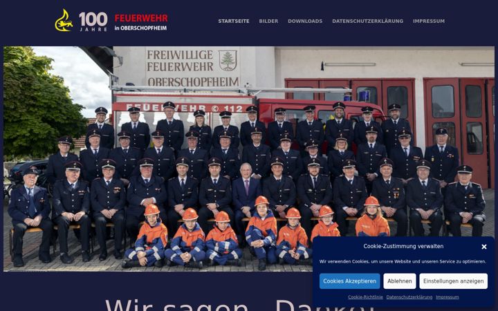 Screenshot of feuerwehr-oberschopfheim-100.de