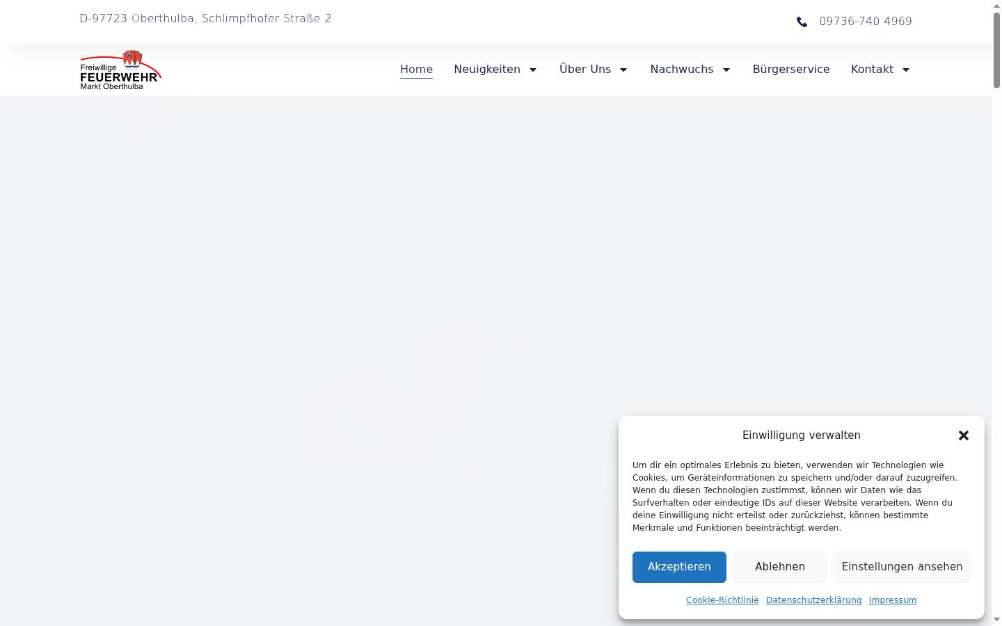 Screenshot van de toestemmingsbanner zoals getoond vóór enige interactie