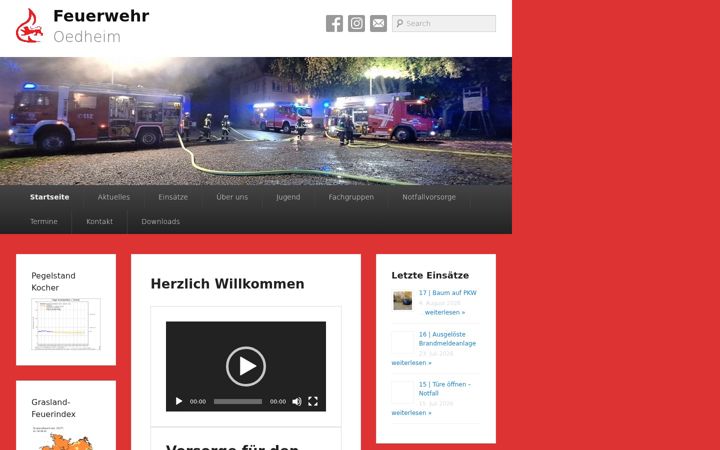 Captură de ecran a feuerwehr-oedheim.de