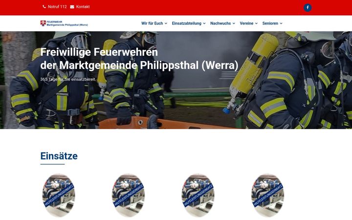 Screenshot of feuerwehr-philippsthal.de