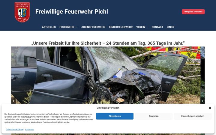 Screenshot of feuerwehr-pichl.de