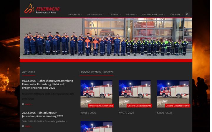 Screenshot of feuerwehr-rotenburg.com