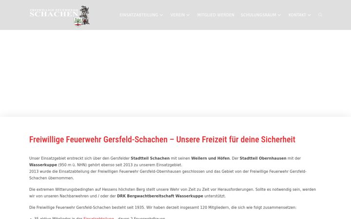Captura de pantalla de feuerwehr-schachen.de