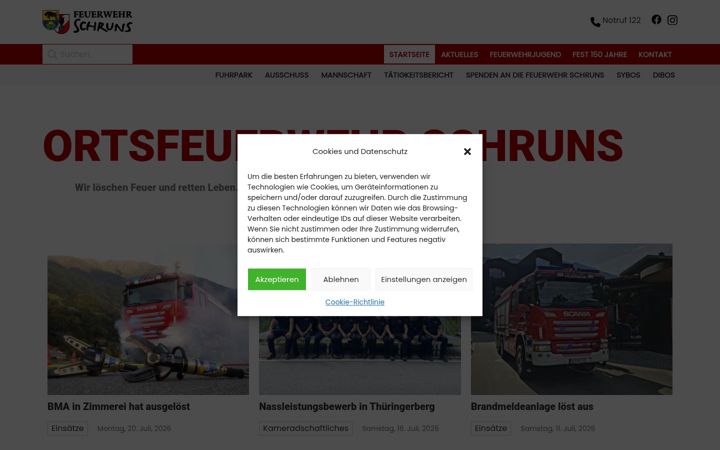 Screenshot of feuerwehr-schruns.at