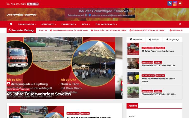 Képernyőkép: feuerwehr-sevelen.de