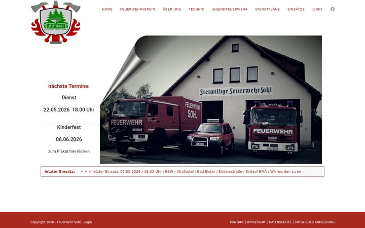 Screenshot von feuerwehr-sohl.de