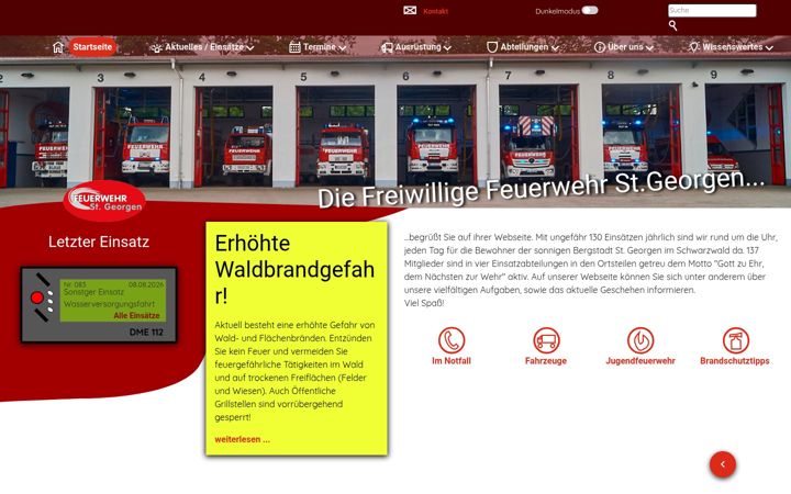 Screenshot of feuerwehr-st-georgen.de