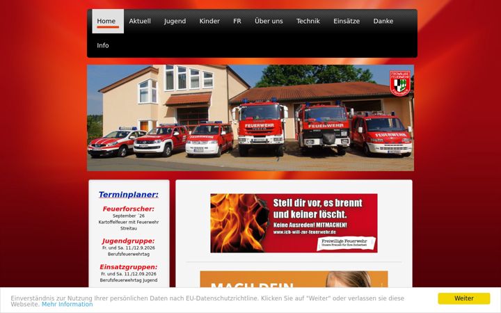 Screenshot of feuerwehr-stammbach.de
