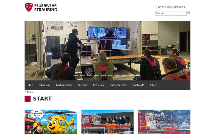 Screenshot of feuerwehr-straubing.de