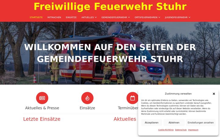 Screenshot of feuerwehr-stuhr.de
