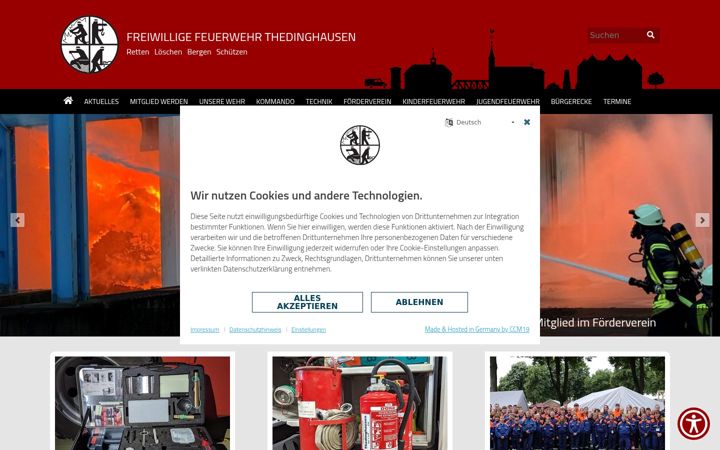 Screenshot of feuerwehr-thedinghausen.de