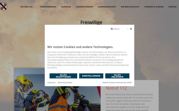 Screenshot von feuerwehr-tuningen.de
