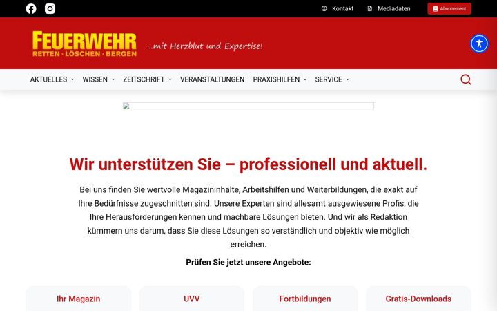 Screenshot von feuerwehr-ub.de