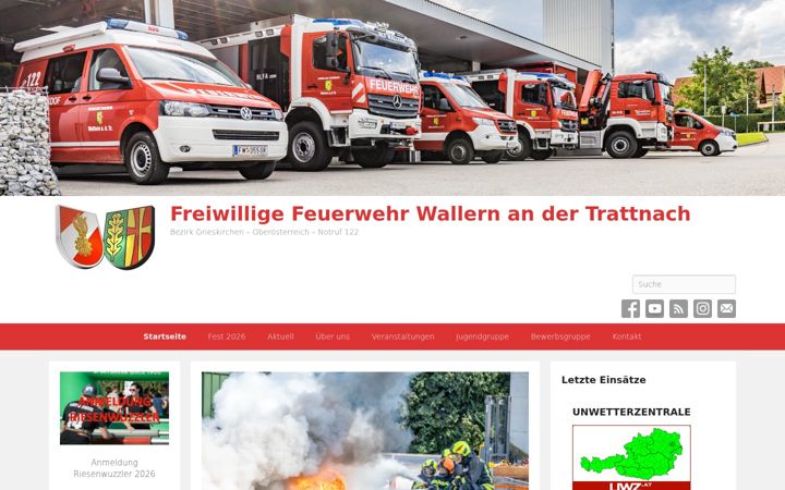 Screenshot of feuerwehr-wallern.at