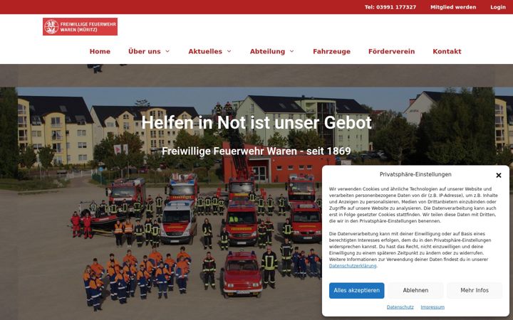 Ekraanipilt saidist feuerwehr-waren.de