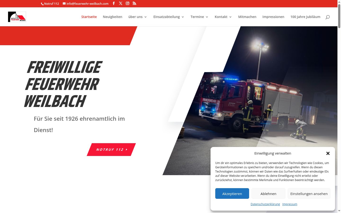 Snímek obrazovky baneru souhlasu zobrazeného před jakoukoli interakcí