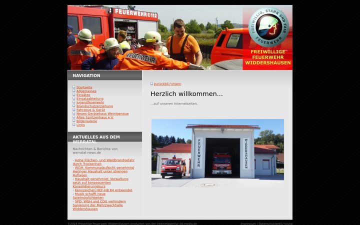 Snímek obrazovky feuerwehr-widdershausen.de