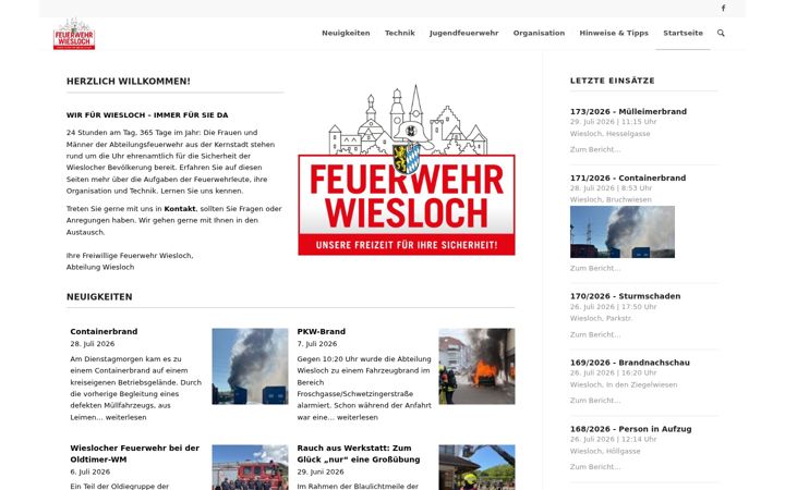 Ekraanipilt saidist feuerwehr-wiesloch.de