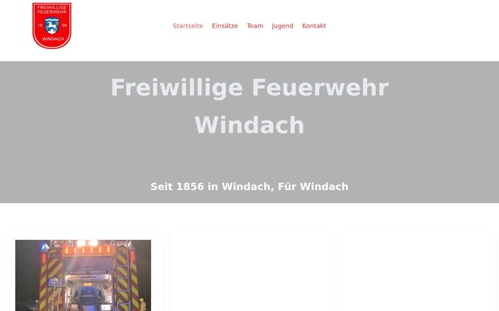 Ekraanipilt saidist feuerwehr-windach.de
