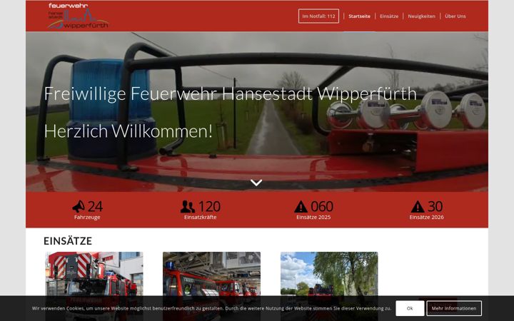 Ekraanipilt saidist feuerwehr-wipperfuerth.de