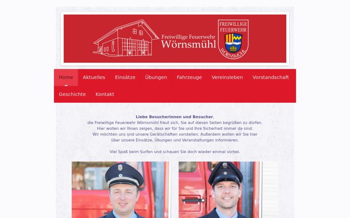 Screenshot of feuerwehr-woernsmuehl.de