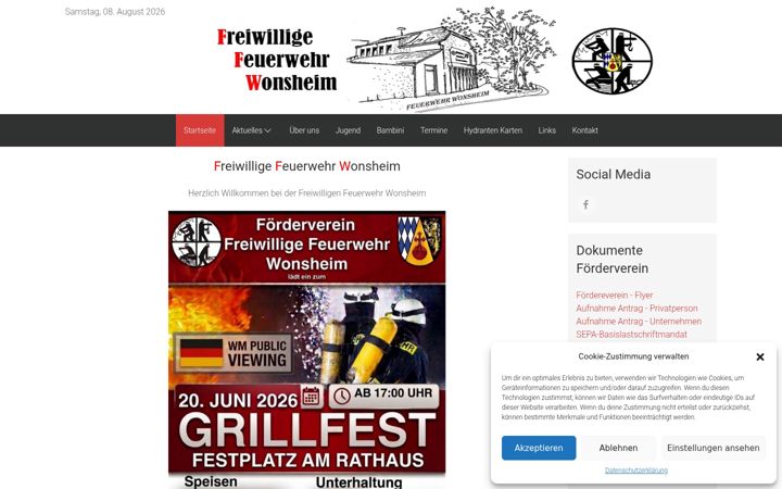 Zrzut ekranu feuerwehr-wonsheim.de