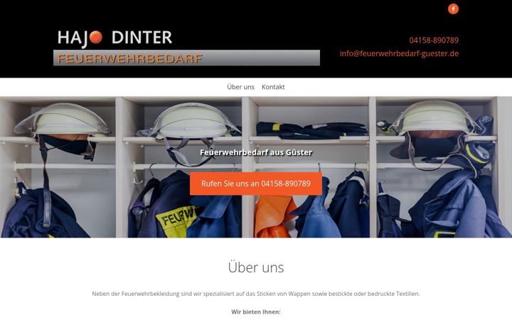Zrzut ekranu feuerwehrbedarf-guester.de