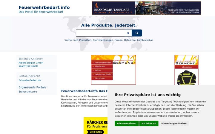 Screenshot di feuerwehrbedarf.info