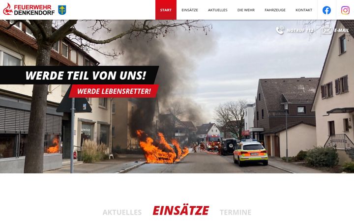 Screenshot of feuerwehrdenkendorf.de