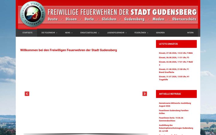 Zrzut ekranu feuerwehren-gudensberg.de