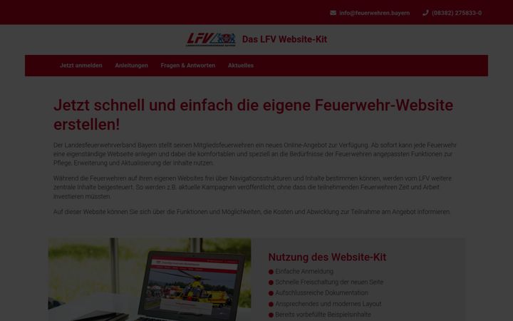 Screenshot of feuerwehren.bayern