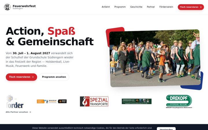 Screenshot of feuerwehrfest-suedlengern.de