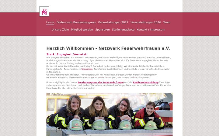 Screenshot of feuerwehrfrauen.de