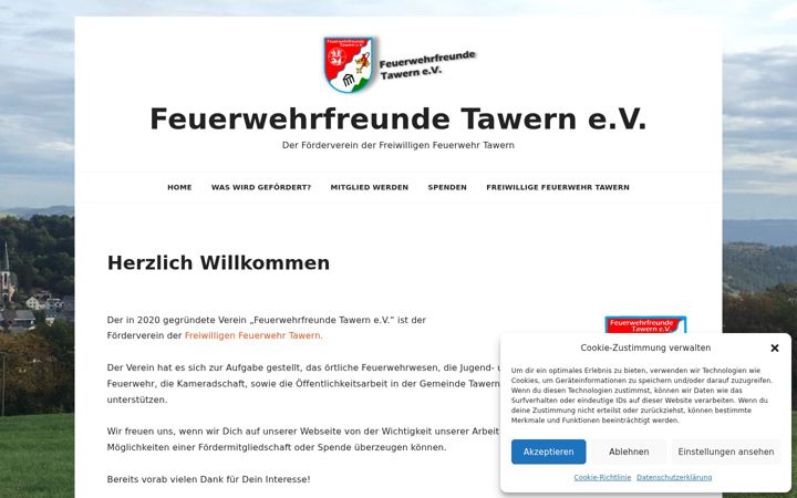 Screenshot of feuerwehrfreunde-tawern.de
