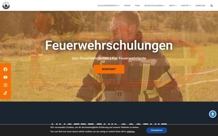 Capture d'écran de feuerwehrschulungen.de
