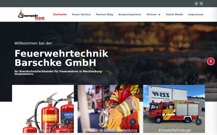 Screenshot di feuerwehrtechnik-barschke.de