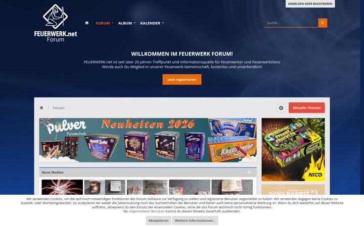 Screenshot of feuerwerk-forum.de