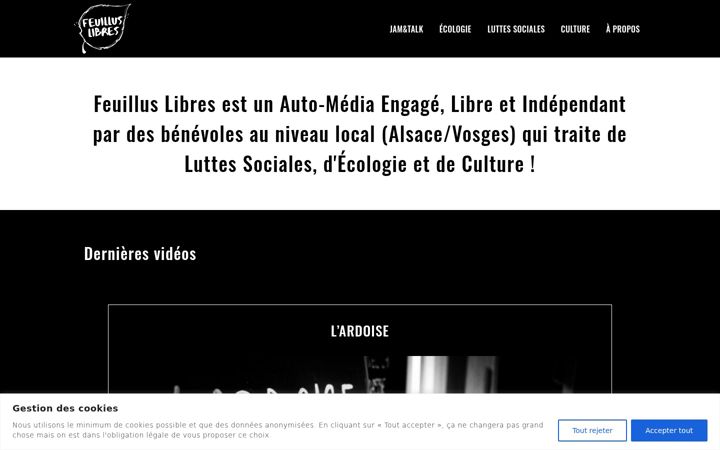 Screenshot of feuillus-libres.fr