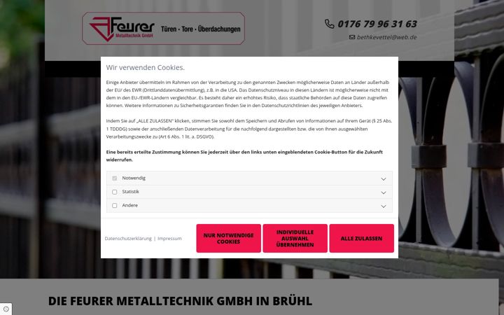 Screenshot of feurer-metall.de