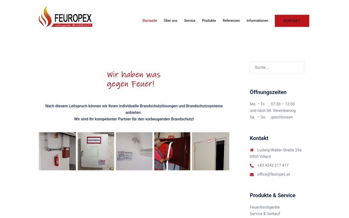 Screenshot of feuropex.at