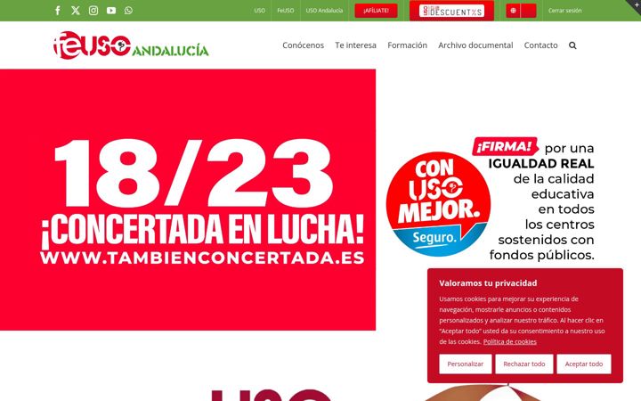 Screenshot of feusoandalucia.es