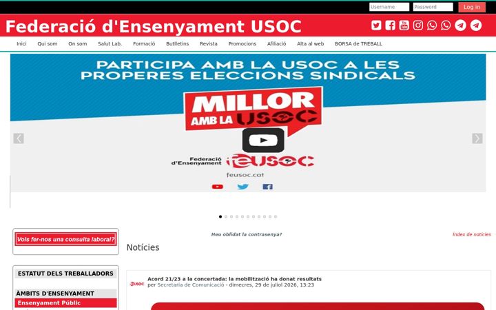 Screenshot of feusoc.cat