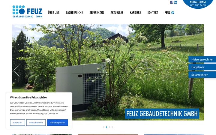 Screenshot of feuz-gmbh.ch