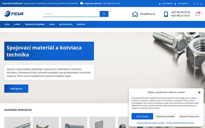 Screenshot of feva.sk