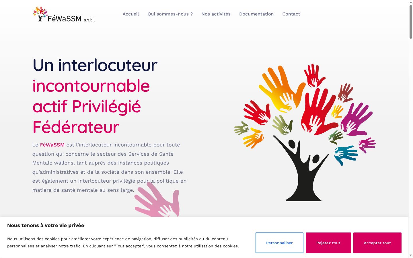 Screenshot del banner di consenso mostrato prima di qualsiasi interazione