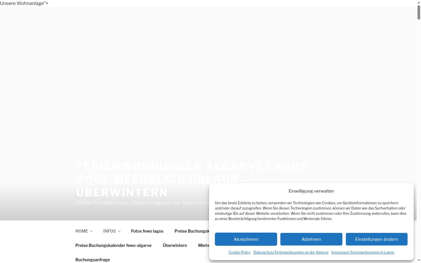 Képernyőkép a bármilyen interakció előtt megjelenő hozzájárulási bannerről