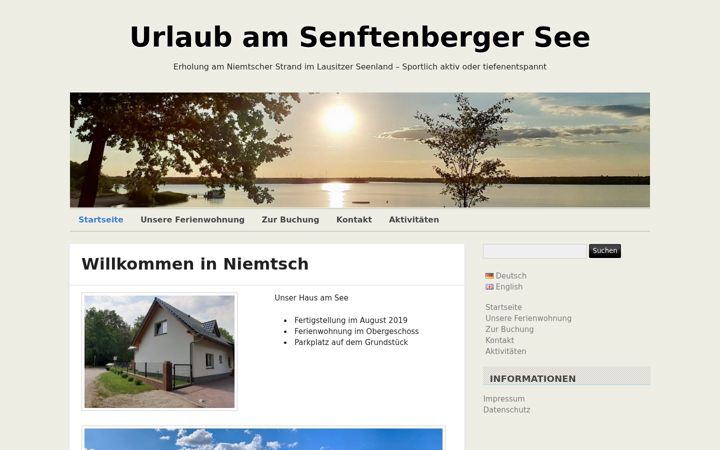 Screenshot of fewo-am-senftenberger-see.de