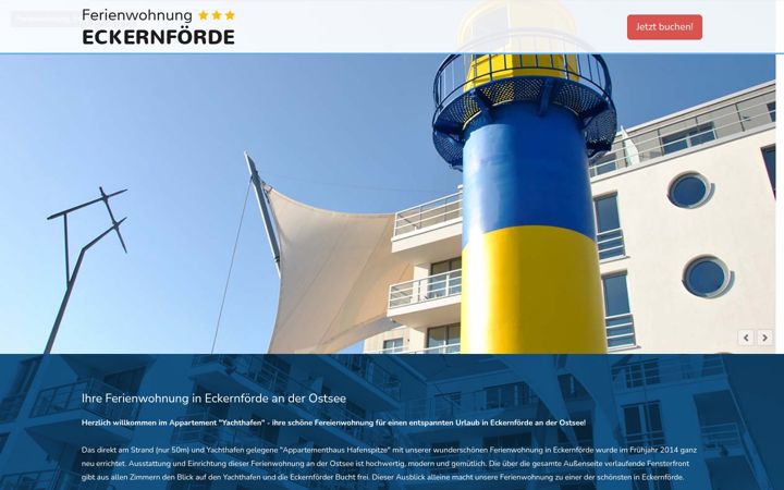 Screenshot of fewo-eckernfoerde.com
