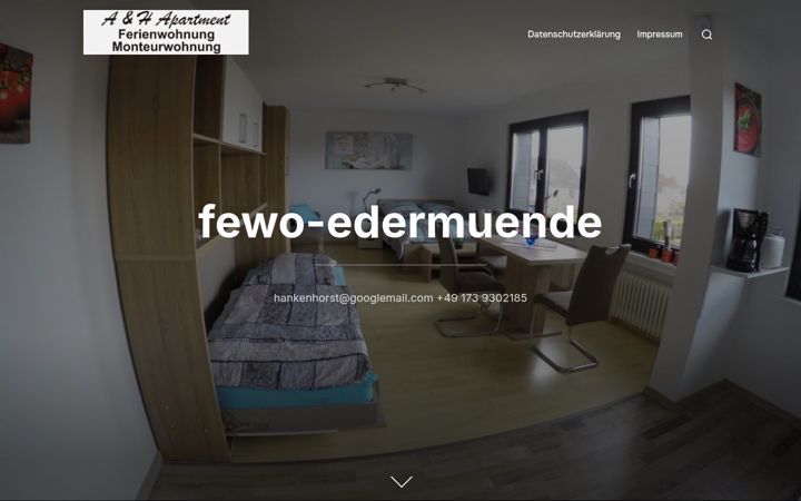 Skærmbillede af fewo-edermuende.de